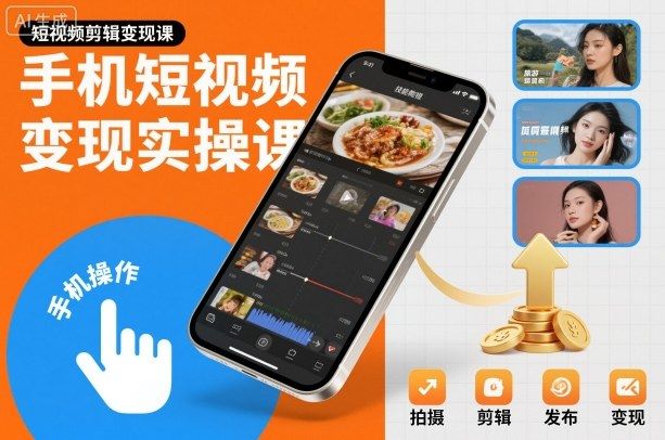 『精品课程』手机短视频变现实操课,短视频剪辑变现课-智扬星海