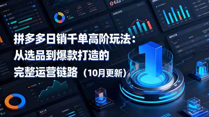 『精品课程』拼多多日销千单高阶玩法：从选品到爆款打造的完整运营链路(10月更新-智扬星海