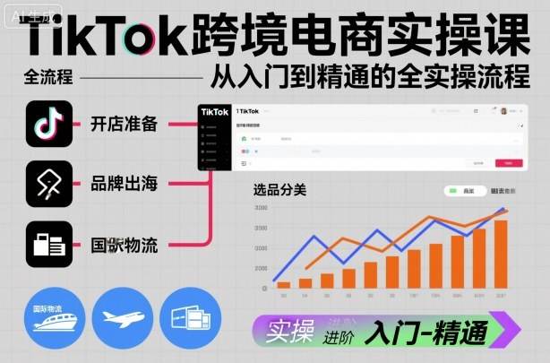 『精品课程』TikTok跨境电商实操课，从入门到精通的全实操流程-智扬星海