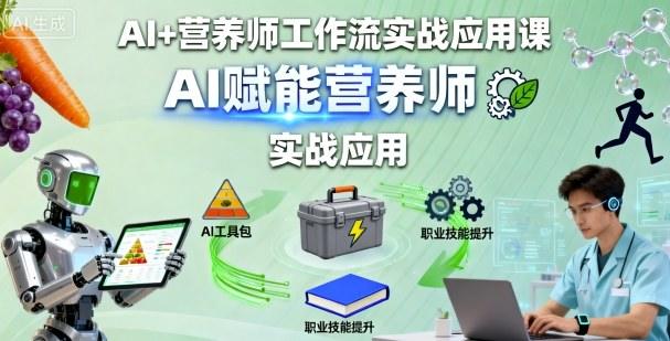『精品课程』AI+营养师工作流实战应用课，AI赋能营养师-智扬星海
