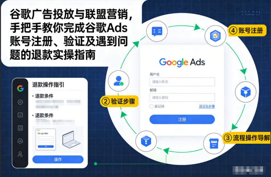 『精品课程』谷歌广告投放与联盟营销,手把手教你完成谷歌Ads账号注册、验证及遇到问题的退款实操指南-智扬星海