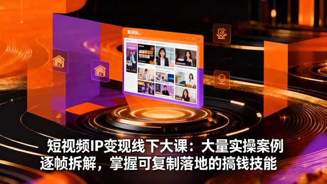 『精品课程』短视频IP变现线下大课:大量实操案例逐帧拆解,掌握可复制落地的搞钱技能-智扬星海