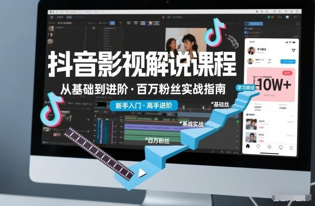 『精品课程』抖音百万粉丝影视解说课程,基础到进阶课,适合新手和进阶学习-智扬星海