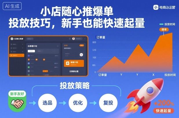 『精品课程』小店随心推爆单投放技巧,新手也能快速起量-智扬星海